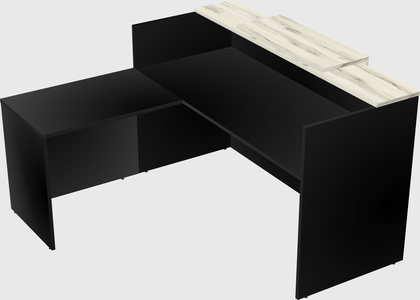 L-shaped modular reception
