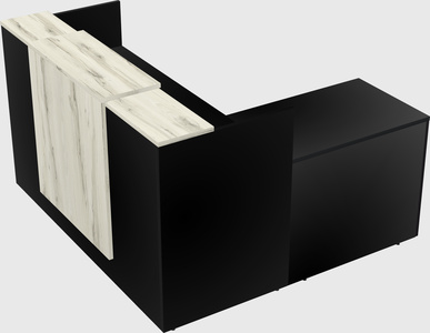 L-shaped modular reception