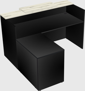 L-shaped modular reception