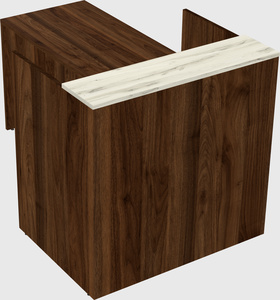 L-shaped modular reception