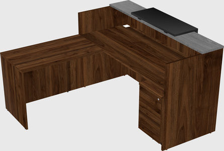L-shaped modular reception