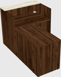 L-shaped modular reception
