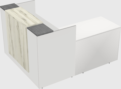 L-shaped modular reception