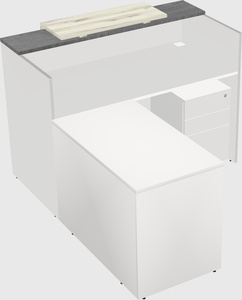 L-shaped modular reception