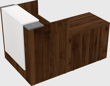 L-shaped modular reception