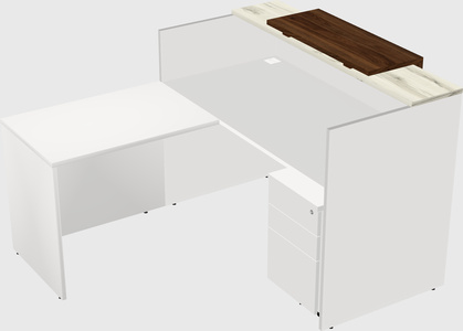 L-shaped modular reception