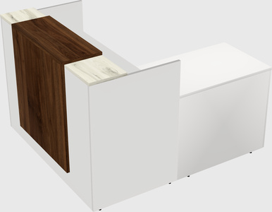 L-shaped modular reception