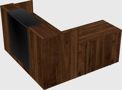 L-shaped modular reception
