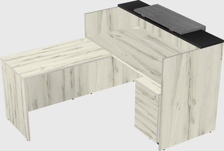L-shaped modular reception