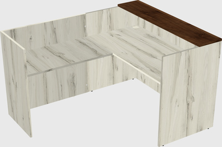 L-shaped modular reception