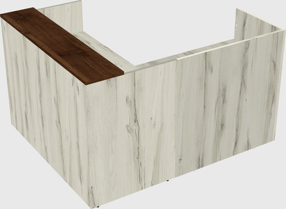 L-shaped modular reception
