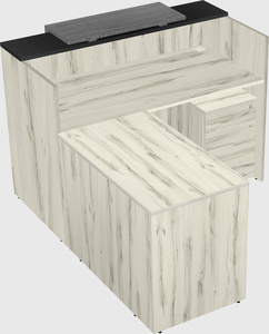 L-shaped modular reception