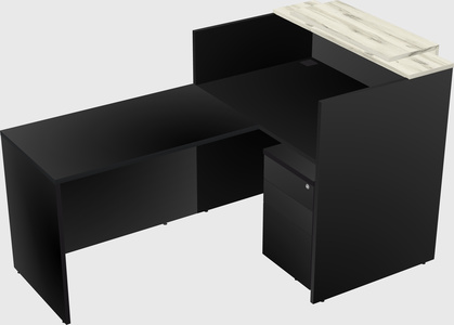 L-shaped modular reception