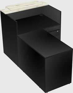 L-shaped modular reception