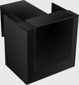 L-shaped modular reception