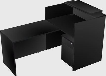 L-shaped modular reception