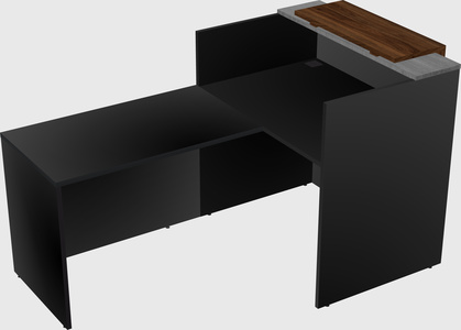 L-shaped modular reception