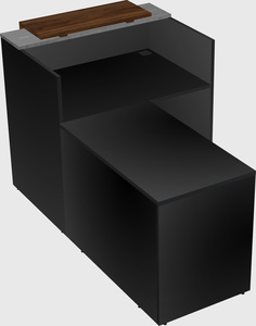 L-shaped modular reception