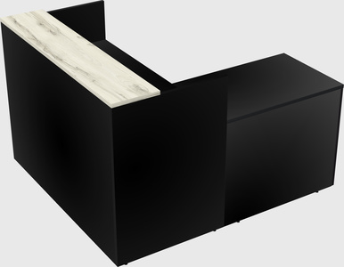 L-shaped modular reception