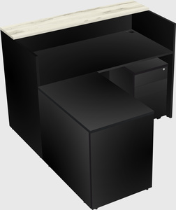 L-shaped modular reception