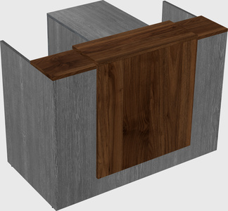 L-shaped modular reception