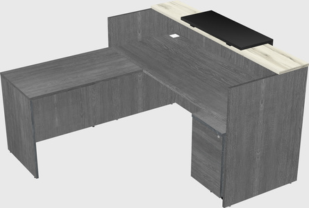 L-shaped modular reception