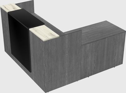 L-shaped modular reception