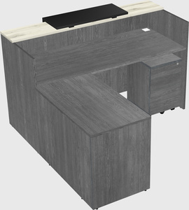 L-shaped modular reception