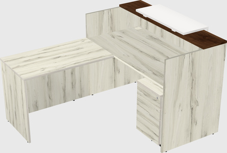 L-shaped modular reception