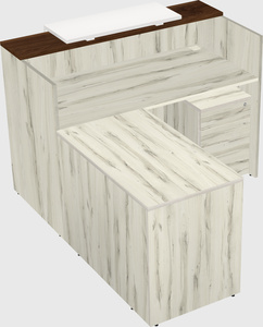 L-shaped modular reception