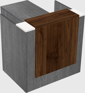 L-shaped modular reception