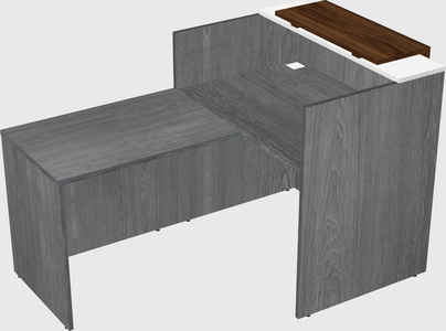 L-shaped modular reception