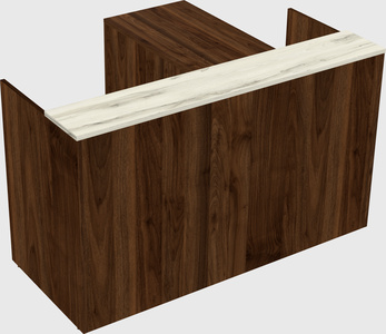 L-shaped modular reception