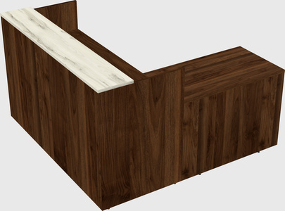 L-shaped modular reception