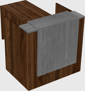 L-shaped modular reception