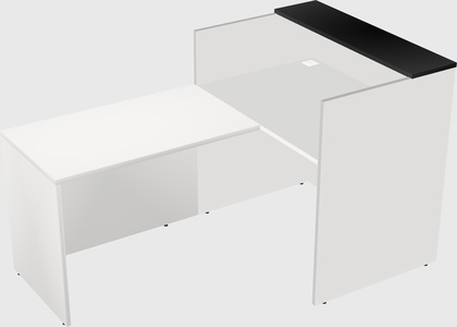 L-shaped modular reception