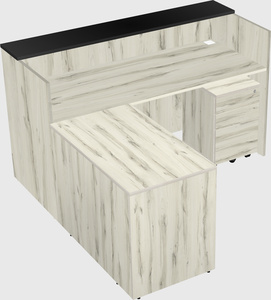 L-shaped modular reception