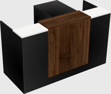 L-shaped modular reception