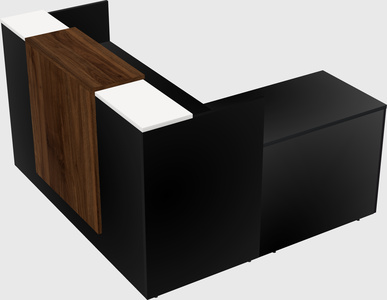 L-shaped modular reception