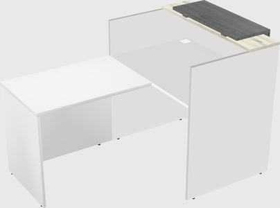 L-shaped modular reception