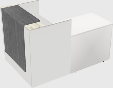 L-shaped modular reception
