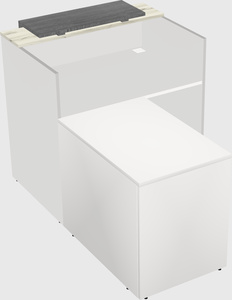 L-shaped modular reception