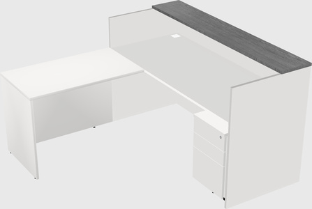 L-shaped modular reception