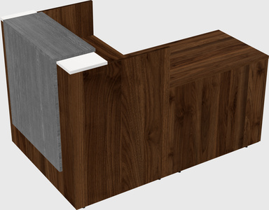 L-shaped modular reception