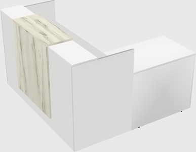 L-shaped modular reception