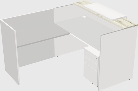 L-shaped modular reception