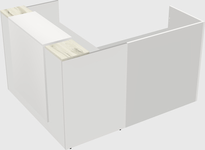 L-shaped modular reception