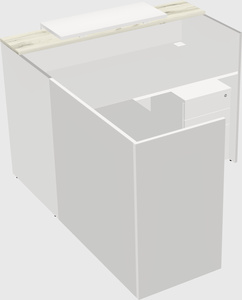 L-shaped modular reception