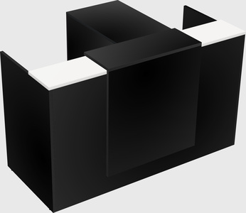 L-shaped modular reception