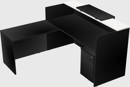 L-shaped modular reception
